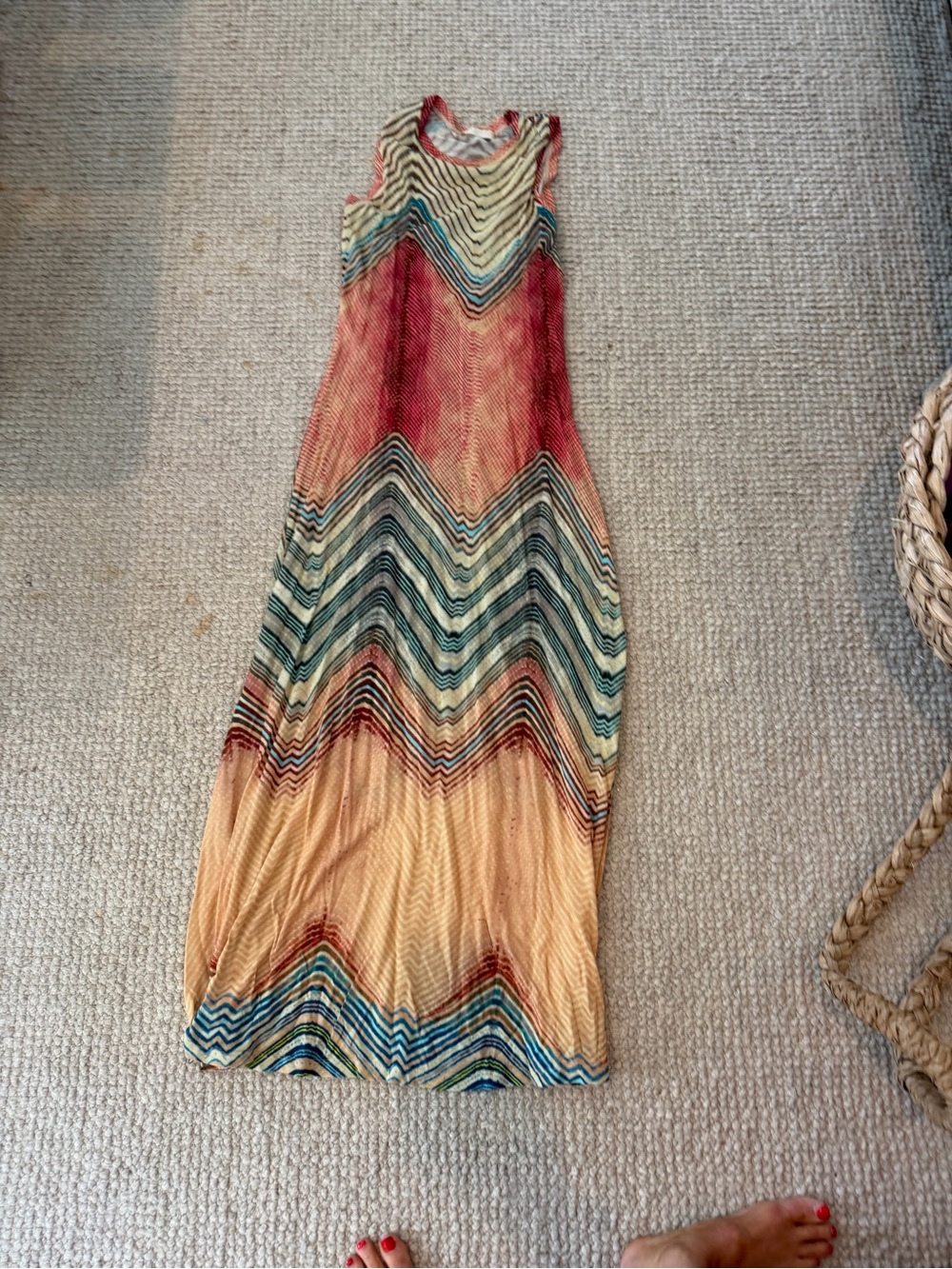 Ulla Johnson Opal Chevron Maxi Dress in Crystal Opal - Picture 2 of 4